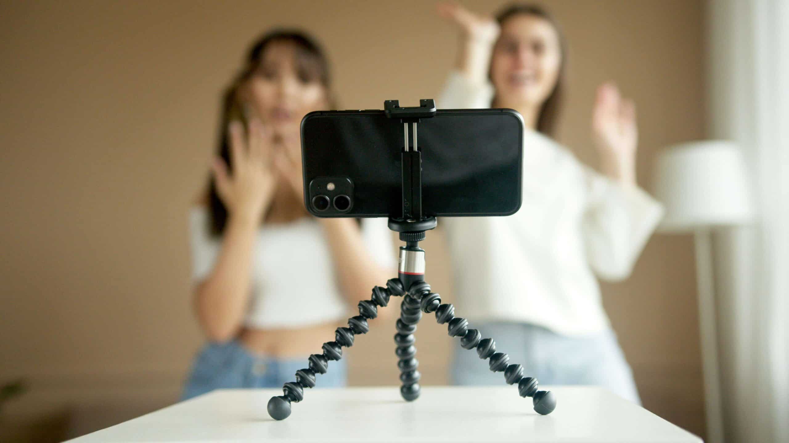 Gorilla Pod being used by two content creators